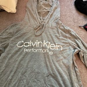 Grey Calvin Klein hoodie small